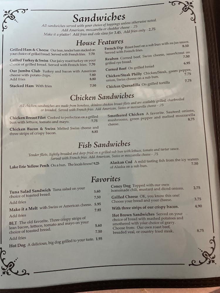 Gander's Family Restaurant - Menu Scan 4